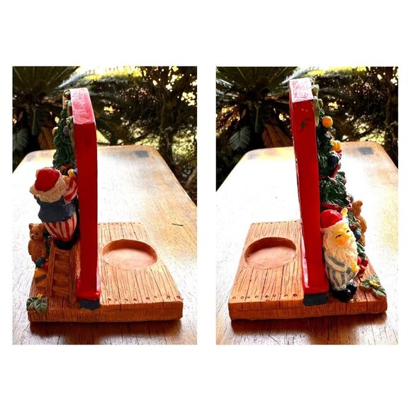 VTG Gift Collection Candle Holder New Christmas Tree Santa Long Johns Teddy Bea - Picture 8 of 12
